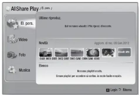 SAMSUNG HTE6759W - Utilizzato della schermata AllShare Play - 1