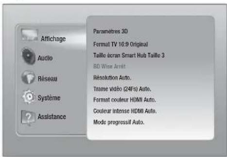 SAMSUNG HTE6759W - Acceder à l'écran Paramètres - 1