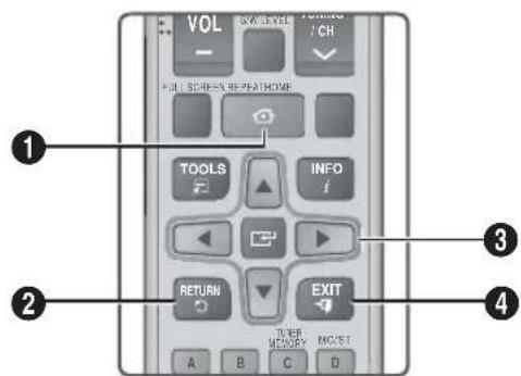 SAMSUNG HTE6759W - Touches de la télécommande utilisées pour le menu Paramétres - 1
