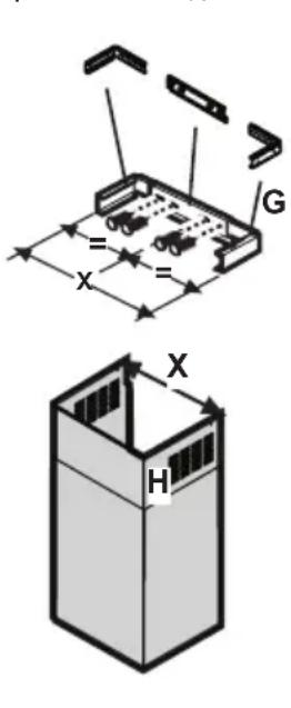 ROSIERES RHV 994 X - Assembler le support cheminée (3 parties): - 1