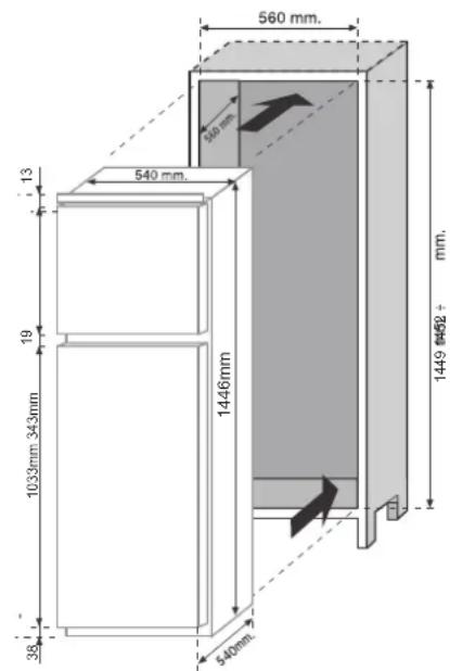 ROSIERES RBDP 23534 - ROZMÉRY SPOTČEBICE A SKRÍNÉ PRO VESTAVENÍ - 1