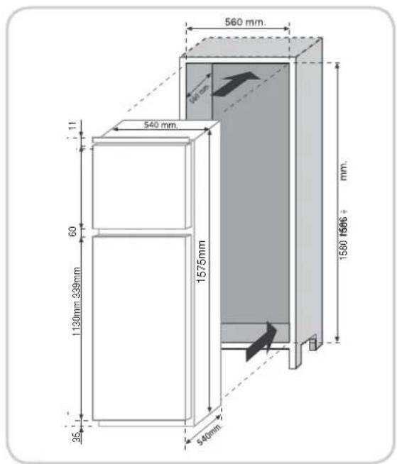 ROSIERES RBDP 23534 - DIMENSIONES DEL PRODUCTO Y HUECO DE ENCASTRE - 2