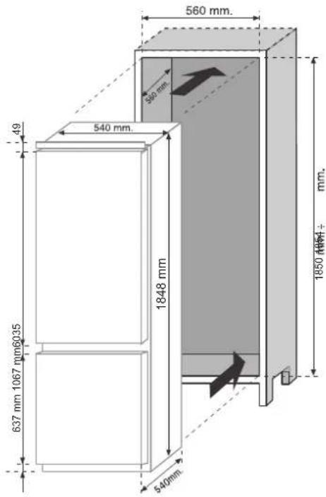 ROSIERES RBBS 182 - ROZMÉRY SPOTČEBICE A SKRÍNÉ PRO VESTAVENÍ - 2