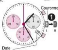 Torgoen T16CR44V - Réglage de la date et de l'heure après un changement de pile - 1