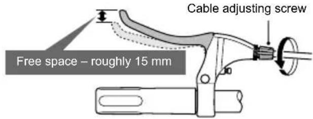 Flyer Gotour 6 - Adjusting the pull cable - 1