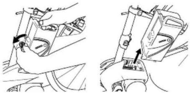 Flyer CSerie - Herausnehmen des Akkus - 1