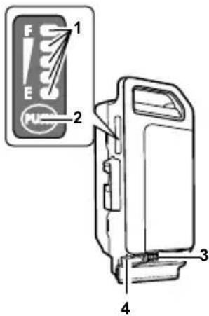 Flyer CSerie - Control button for battery charge level - 1