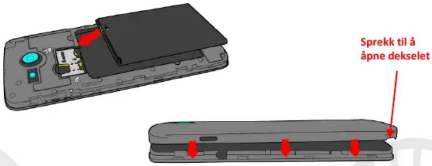NGM You Color M500 - Innsetting av batteri - 1