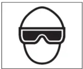 HITACHI N3804AB2 - LES OPÉRATEURS ET LES AUTRES PERSONNES DANS L'AIRE DE TRAVAIL DOIVENT PORTER DES LUNETTES DE PROTECTION AVEC VISIÈRES LATÉRALES. - 1