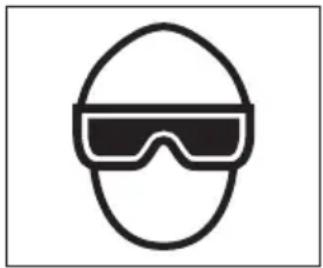 HITACHI N3804AB2 - LOS OPERADORES Y DEMÁS PERSONAS QUE SE ENCUENTREN EN EL ÁREA DE TRABAJO DEBEN USAR GAFAS PROTECTORAS CON BLINDAJES LATERALES. - 1