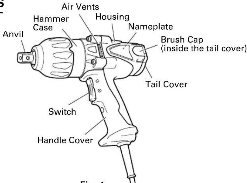 HITACHI WR 16SA - NAME OF PARTS - 1