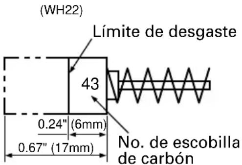 HITACHI WH 14 - Reemplazo de las escobillas de carbón - 2
