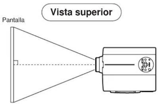 HITACHI CPX958W - Instalación típica del proyector de LCD y la pantalla - 1