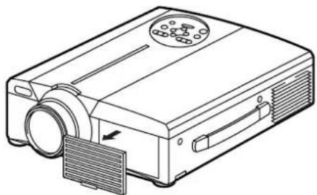 HITACHI CPX958W - Den vorderen Luftfilter entfernen. - 1