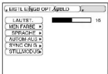 HITACHI CPX275W - Optionenmenü - 1