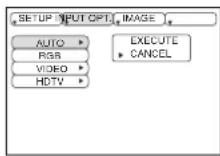 HITACHI CPX275W - Input Menu - 1