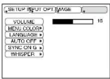 HITACHI CPX275W - Options Menu - 1
