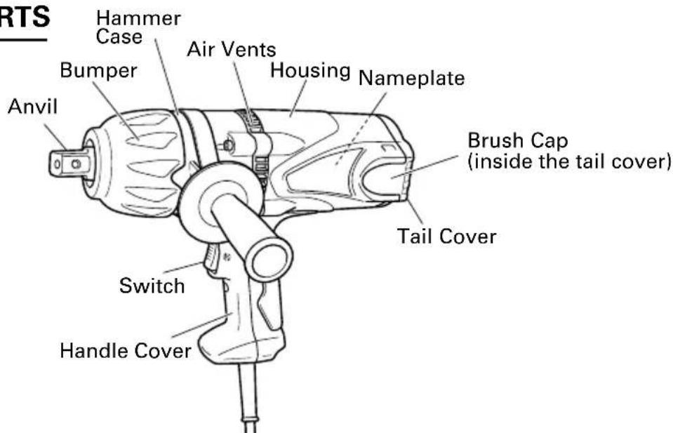 HITACHI WR 22SA - NAME OF PARTS - 1