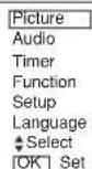 HITACHI CMP420V2 - Example: Selecting the Picture screen - 2