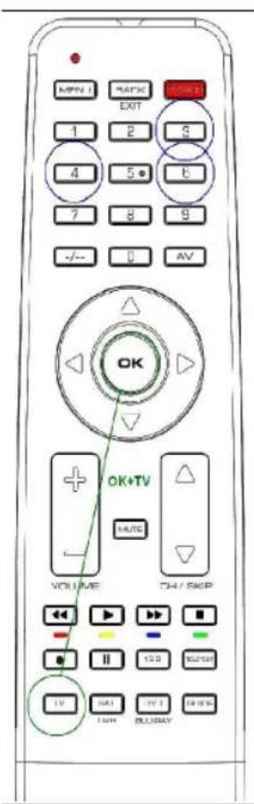 TITAN UR 1250 - Exemplo: ajuste do telecomando para um televisor Panasonic: - 1