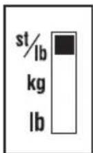 TANITA InnerScan BC583 - Switching the weight mode Note: For use only with models containing the weight mode switch - 3