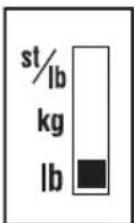 TANITA InnerScan BC583 - Switching the weight mode Note: For use only with models containing the weight mode switch - 1