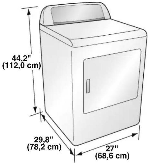 HAIER HLTD600ACW - DIMENSIONES DE LA SECADEORA - 1
