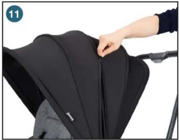 Joovy Caboose S - キャノピーの取り付け - 1