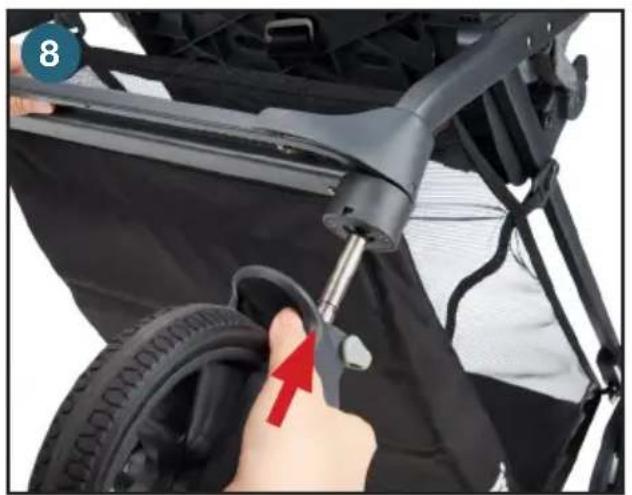 Joovy Caboose S - リア・ホイールの取り付け/取り外し - 2