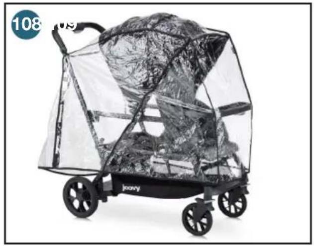 Joovy Caboose S - Protection contre la pluie (en option) - 1