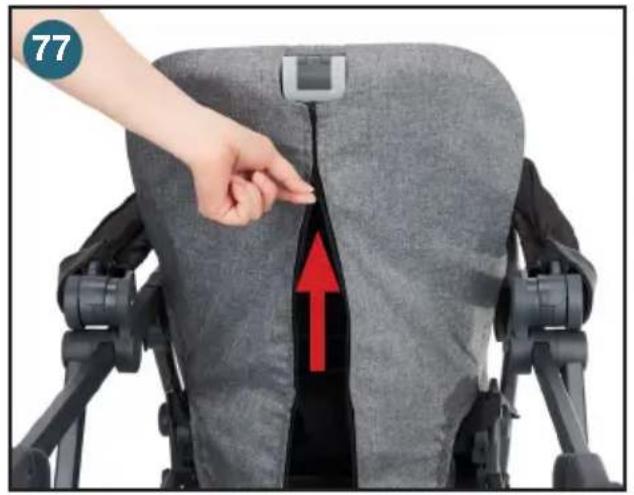Joovy Caboose S - リア・シートの調整 - 1