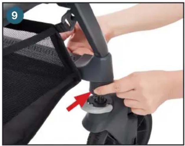 Joovy Caboose S - Installing/Removing the Front Wheels - 2