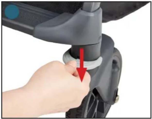 Joovy Caboose S - 앞바퀴 회전 고리 잠금 - 1