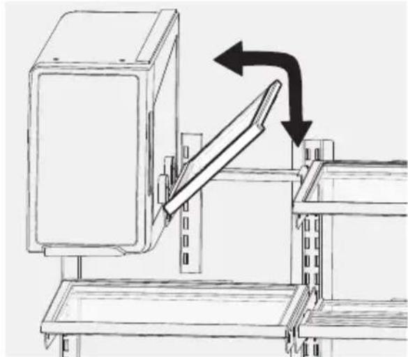 AEG RMB96719CX - To adjust flip shelf: - 1
