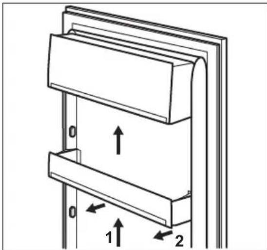 ELECTROLUX FI2212NDV - Colocacion de los estantes de la puerta - 1