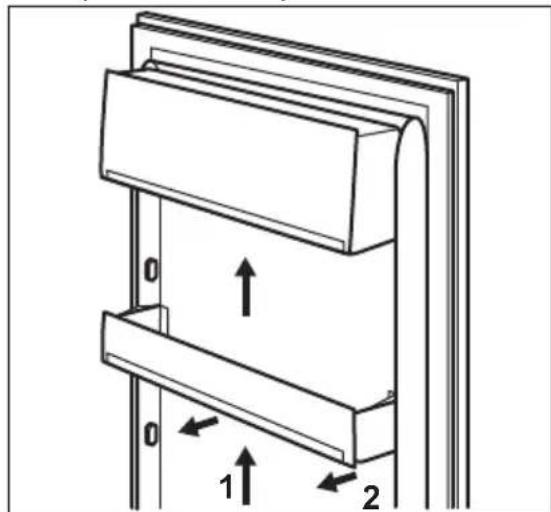 ELECTROLUX FI2212NDV - Positioning the door shelves - 1