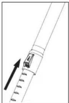 GRUNDIG VCC 7750 A - Inserting/removing the telescopic tube - 1