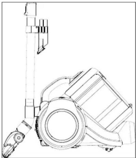 GRUNDIG VCC 7670 A - Switching off the vacuum cleaner and parking feature - 1