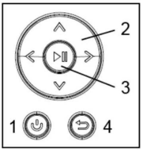 INTENSO 9.7" Media Designer - 1) Distribución de botones del dorso del aparato - 1