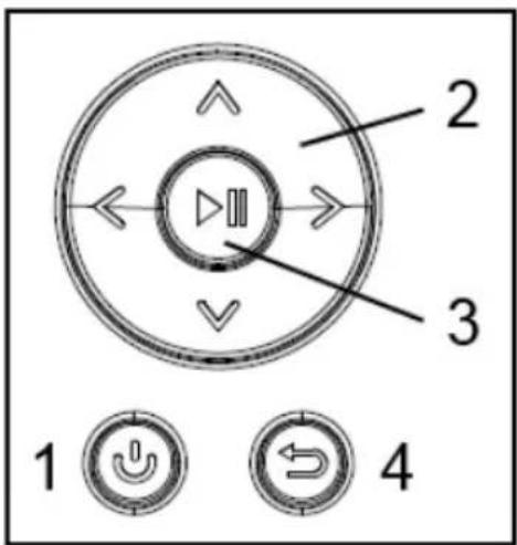 INTENSO 9.7" Media Designer - 1) Tasti sul retro dell'apparecchio - 1