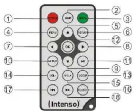 INTENSO 9.7" Media Designer - 2) Mando a distancia - 1