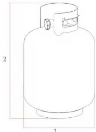 Jamie Oliver Pro 6 Deluxe - GAS CYLINDER - 1