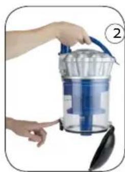 DOMO DO7290S - EMPTYING AND CLEANING THE DUST RESERVOIR - 2