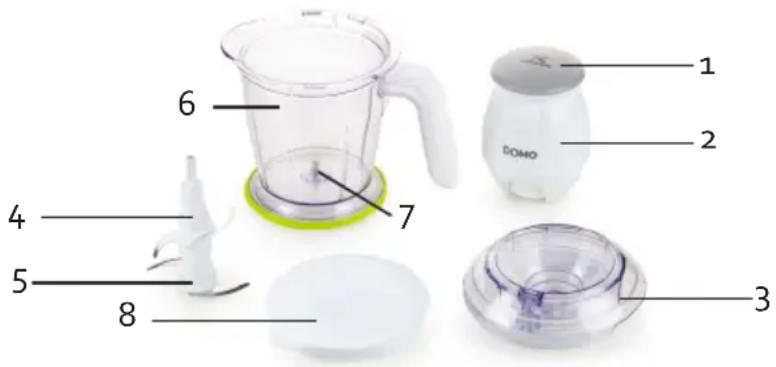 DOMO DO9191MC - MIXOVACÍ NÁDOBA 1250 ML - 1