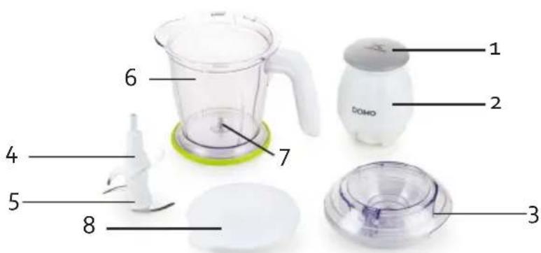 DOMO DO9191MC - BOL MIXEUR 1250 ML - 1