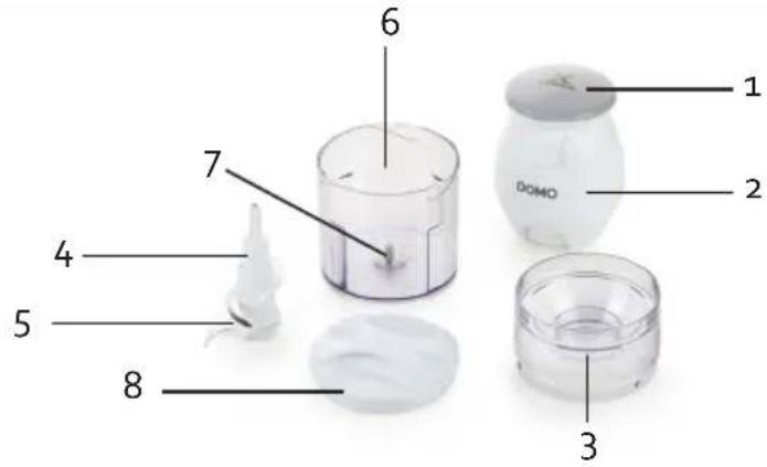 DOMO DO9191MC - BOL MIXEUR 500 ML - 1