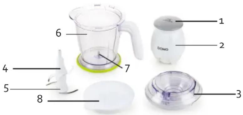 DOMO DO9191MC - VASO DE MEZCLA 1250 ML - 1