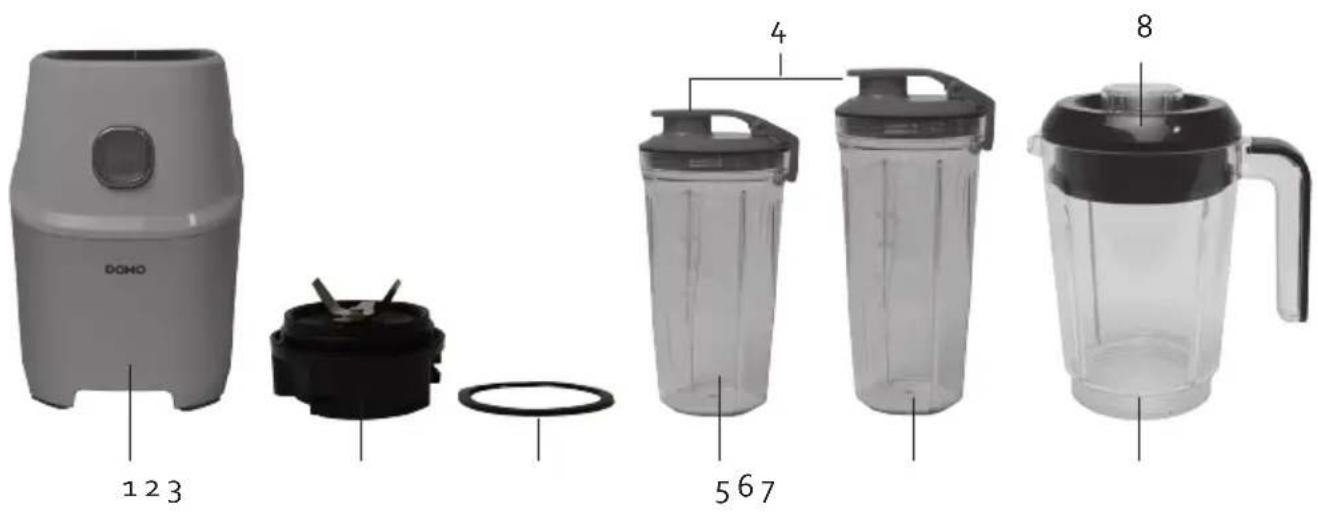 DOMO DO9185BL - PIEZAS - 1