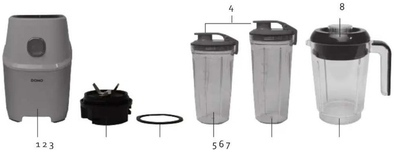 DOMO DO9185BL - PARTS - 1