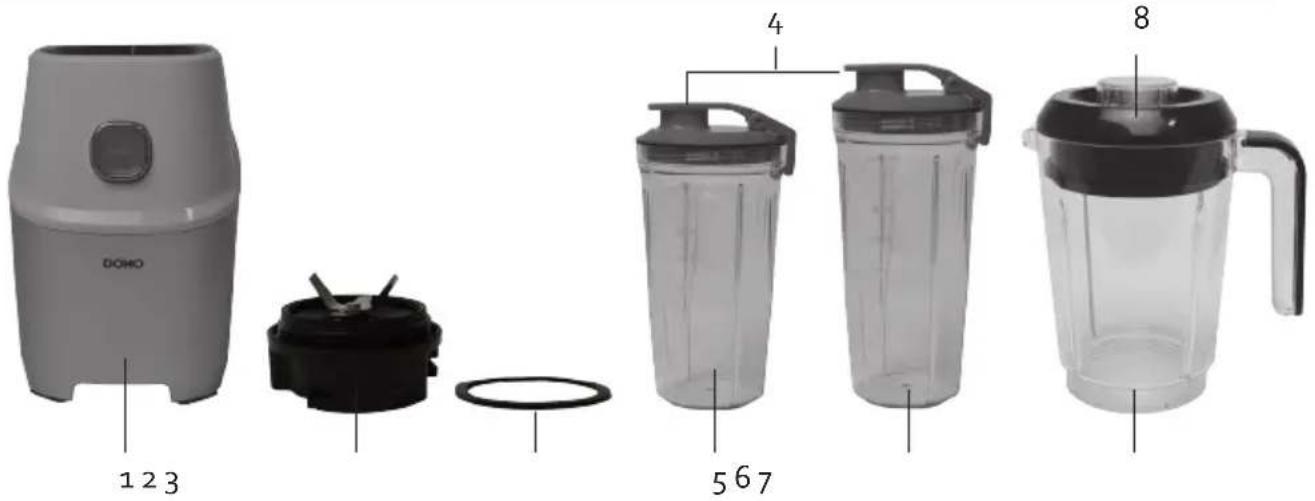 DOMO DO9185BL - TEILE - 1